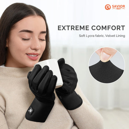 SaviorHeat™ Heated Gloves – Rechargeable, Thin, Touchscreen Safe