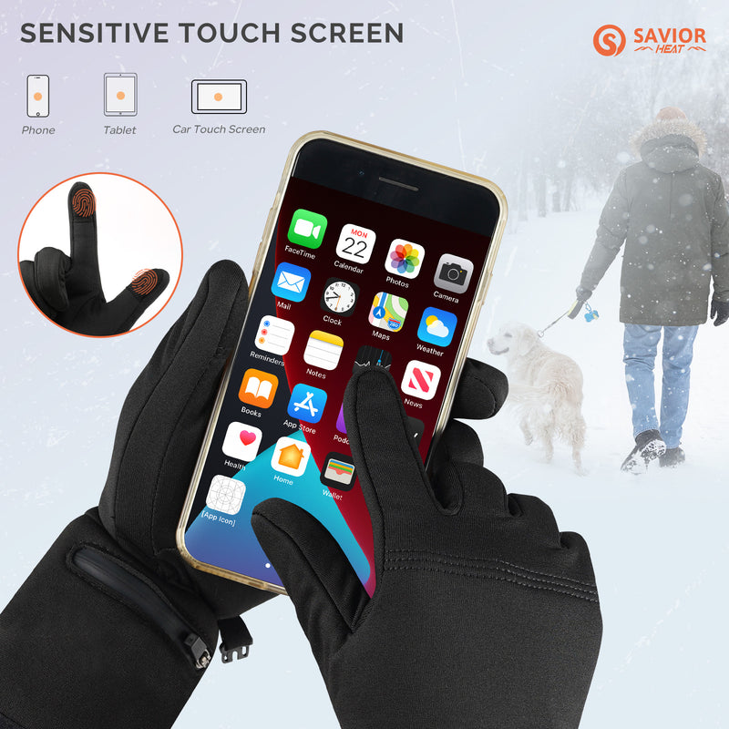 SaviorHeat™ Heated Gloves – Rechargeable, Thin, Touchscreen Safe