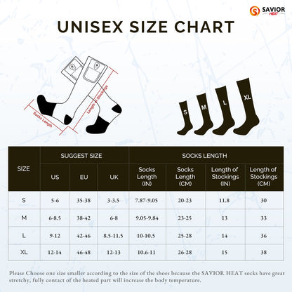 Savior Bluetooth Heated Socks With APP Control For Men Women